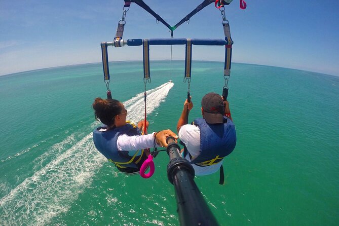 Parasailing adventure over Punta Cana turquoise waters