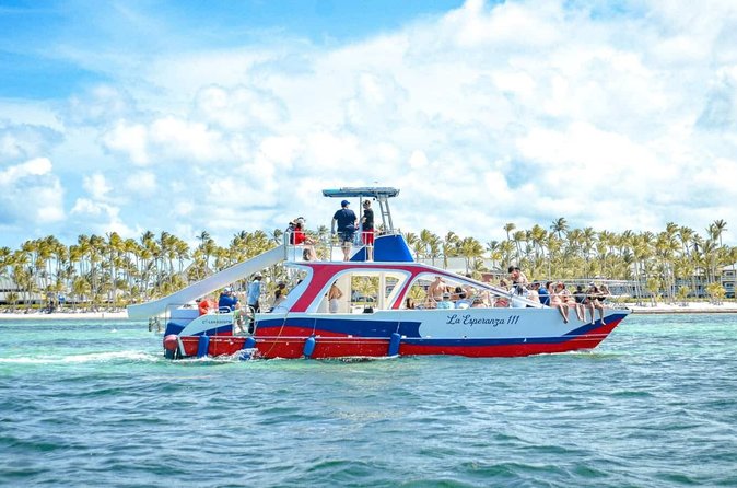 Party boat catamaran in Punta Cana waters